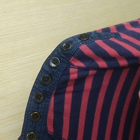 Lauren Ralph Lauren Jeans Co Women's Size 1X Shirt Blue & Red 3/4 sleeve - Picture 3 of 5